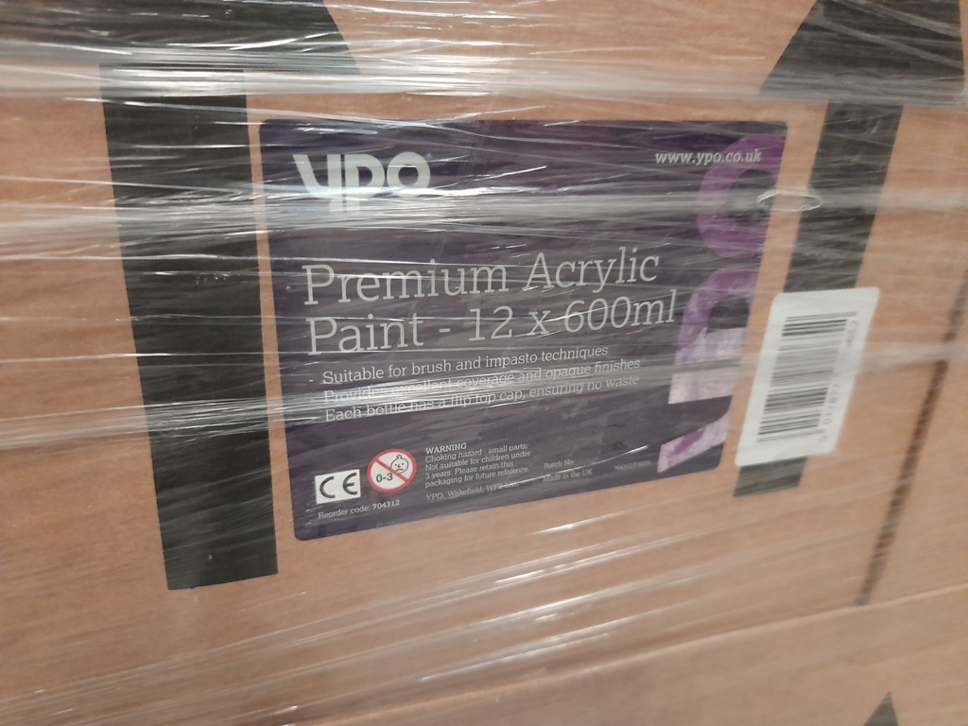 3 Pallets of YPO Premium acrylic paint, 12 x 600ml per box - Image 3 of 7
