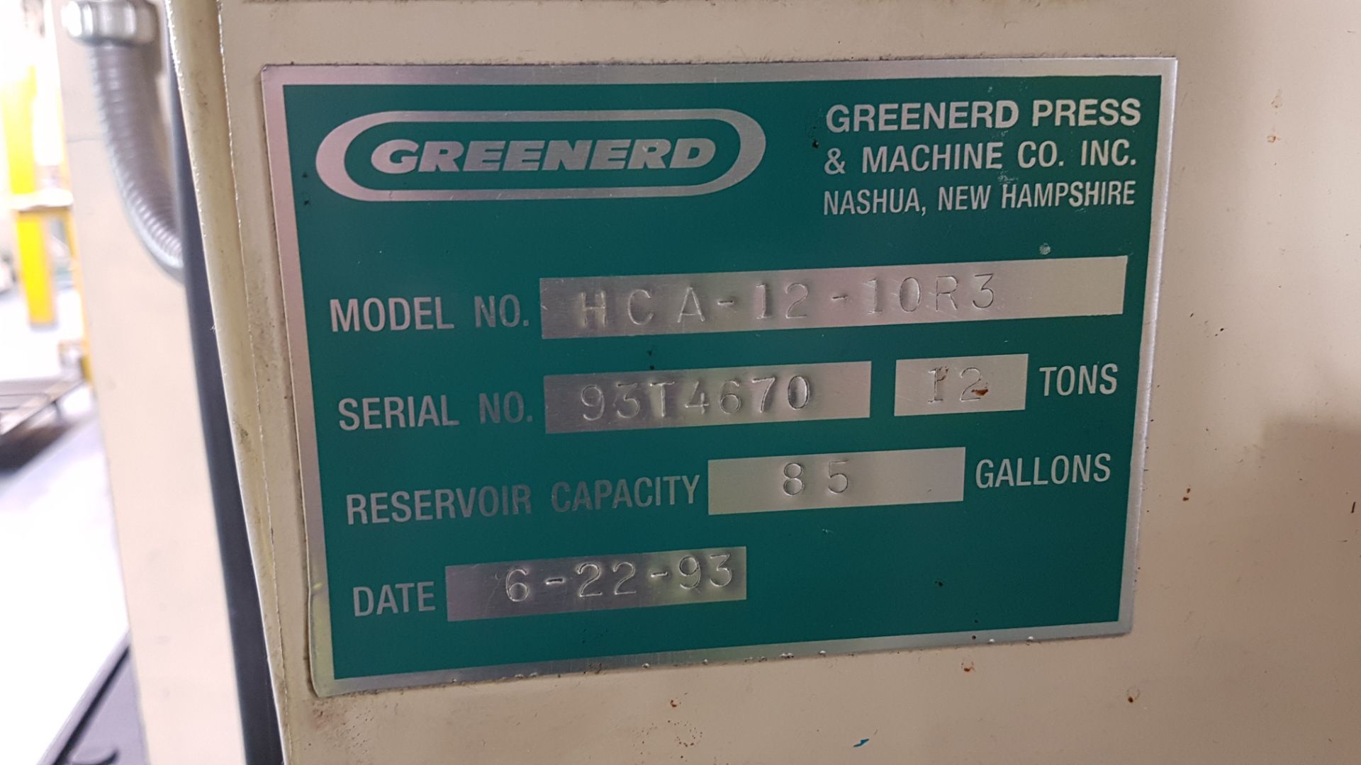 Greenerd HCA-12-10R3 Hydraulic C Frame Press - Image 3 of 10