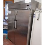MPS Stainless Steel Large commercial upright mobile double door fridge freezer