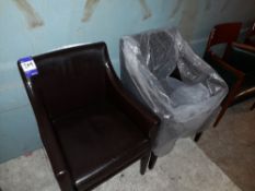 2 x Leather effect chairs