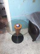 Art Deco Style Side Table, Glazed Top