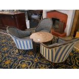 Granite Topped Melamine Table with Three Armchairs