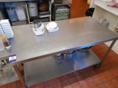 Stainless steel preparation table (Approx. 1500 x 750mm)