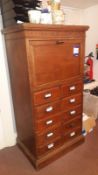 1930's Oak Filing Unit - 1,3200 (h) x 650 (w) x 5