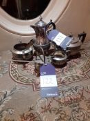 Silver Plated Tea & Coffee Set & Silver Plated Con