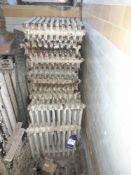 12 x Upright vintage cast iron radiators *Viewing strongly recommend in order to ascertain