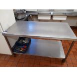 Stainless steel preparation table (Approx. 1500 x 750mm)