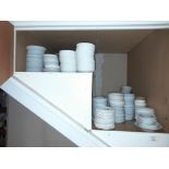 Large quantity of crockery to store cupboards