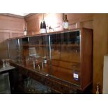 Teak Effect Glazed Display Case 2,400mm