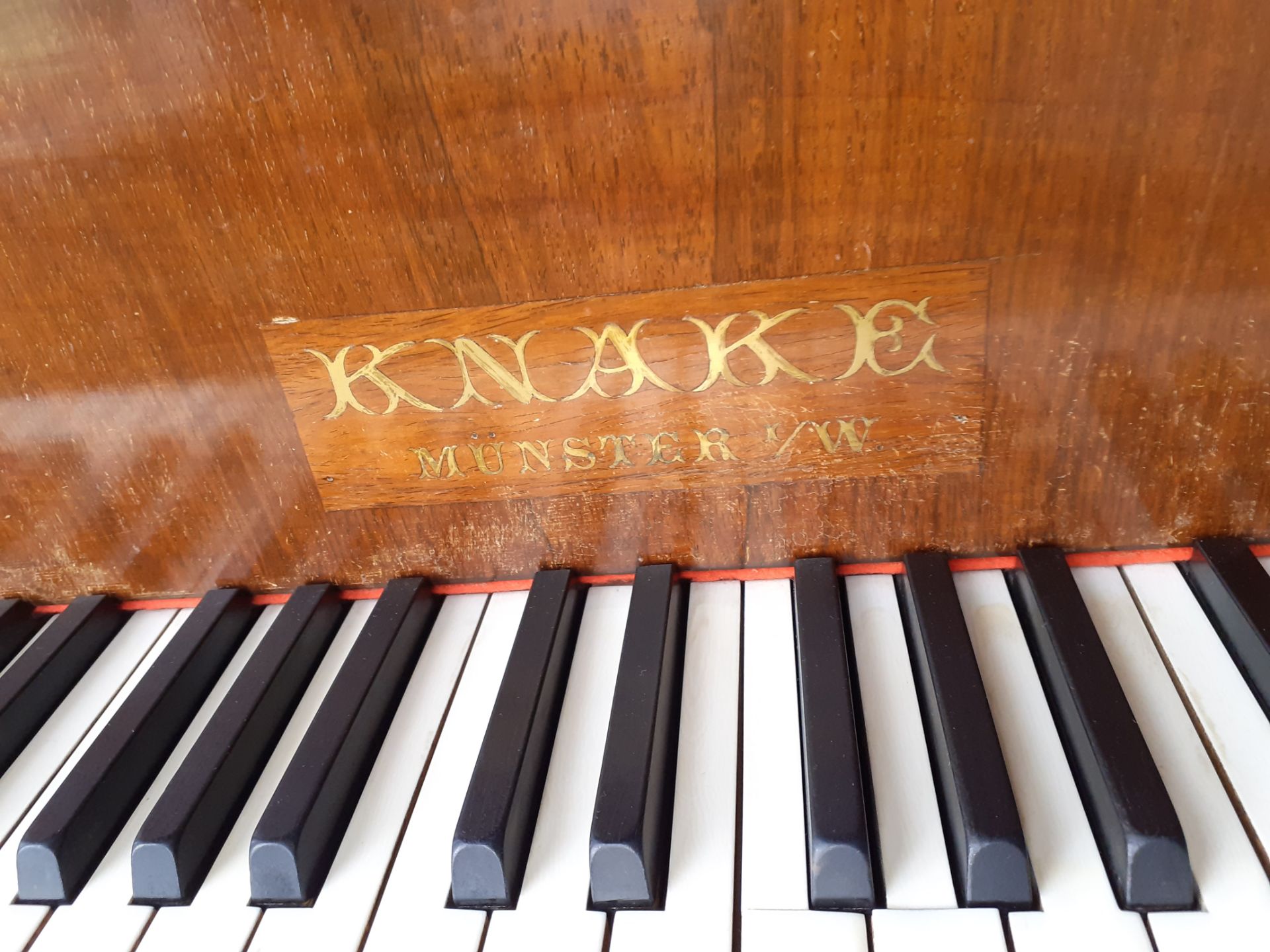 Knake Baby Grand Piano with Cover & Piano Stool - Image 2 of 3
