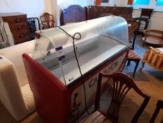 ISA Glazed refrigerated ice cream counter, and Mach 150MS dish washer, Condition unknown –