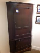 Antique Oak Corner Cupboard and a Wooden Table