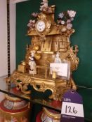 Ormolu Clock with Meissen Figures & Decoration