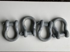 Qty 4 3.85ton SWL D-shackles new