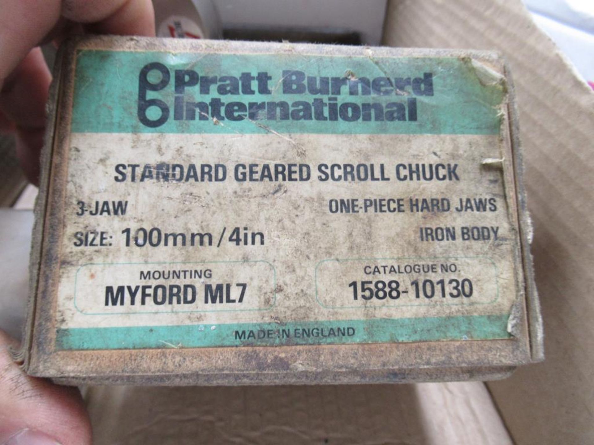 Pratt Burnerd Standard Geared Scroll Chuck Bunuel 4 Jaw Chick and Faceplate - Image 4 of 5