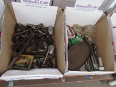 Contents of two boxes to include reamers, Chucks, Collets and Chuck Keys etc