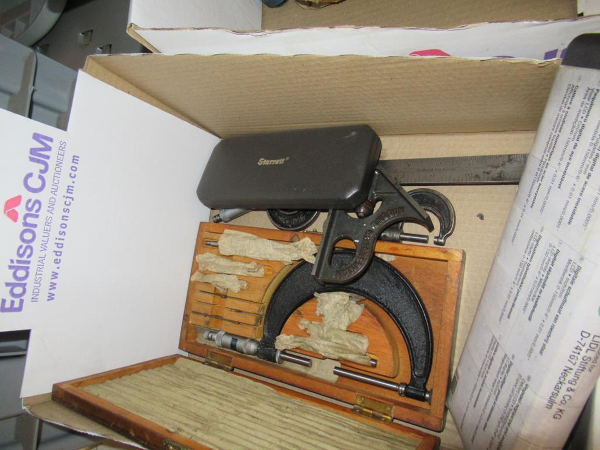 Box to contain various Micrometres and Vernier's etc