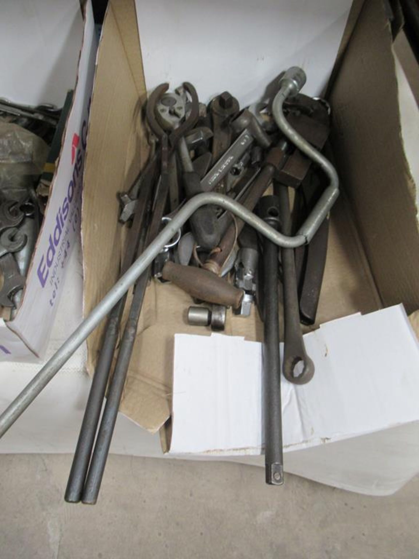 2 boxes of various Spanners/ Wrenches and Tongs etc - Image 2 of 3