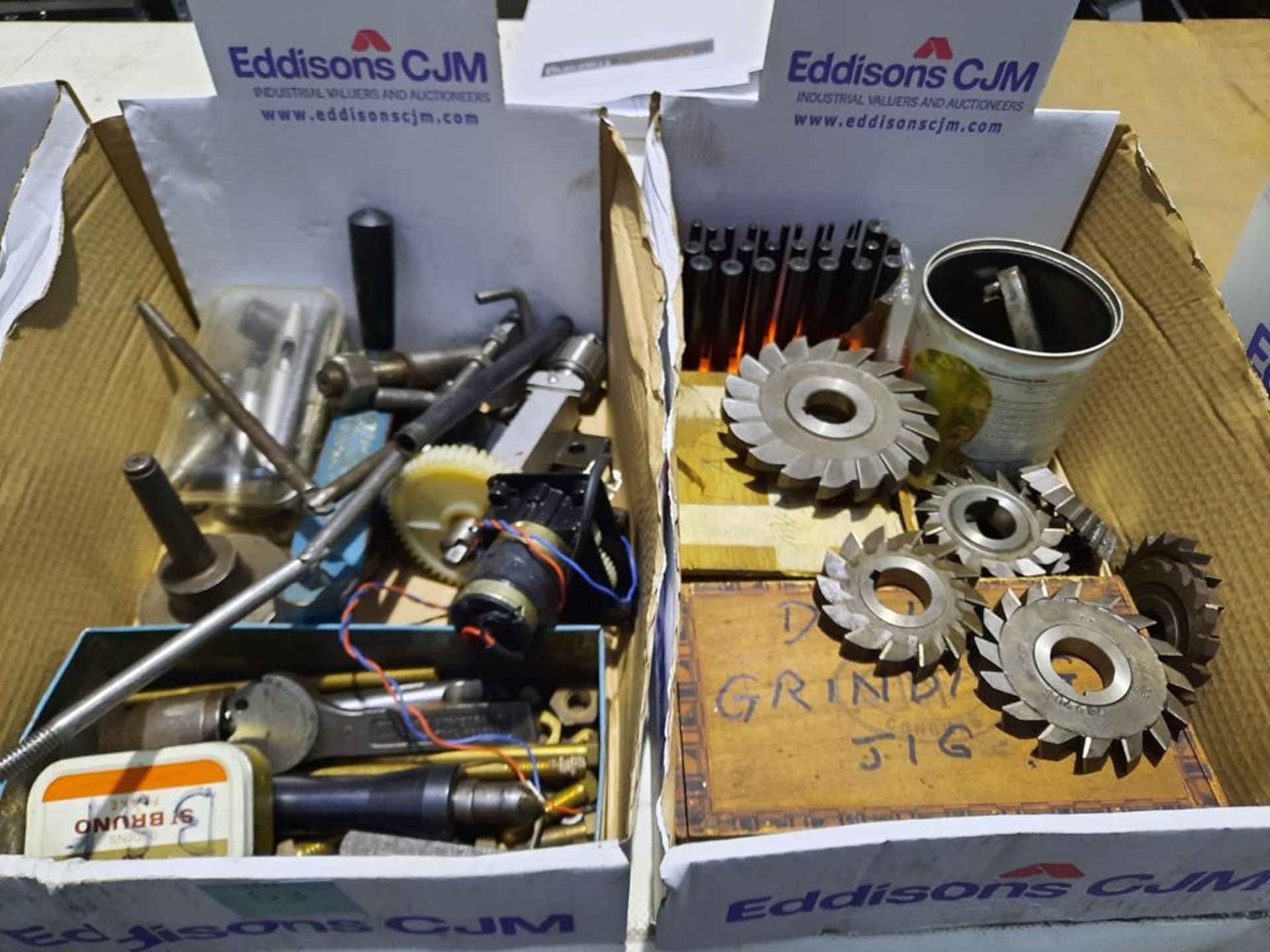 2x boxes of Modelling/ Engineering items including Cutters, 'Reliance' Grinding Jig etc