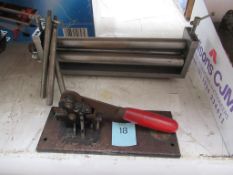 Hand Crafted Model Functioning Steel Plate Rollers and Guillotine