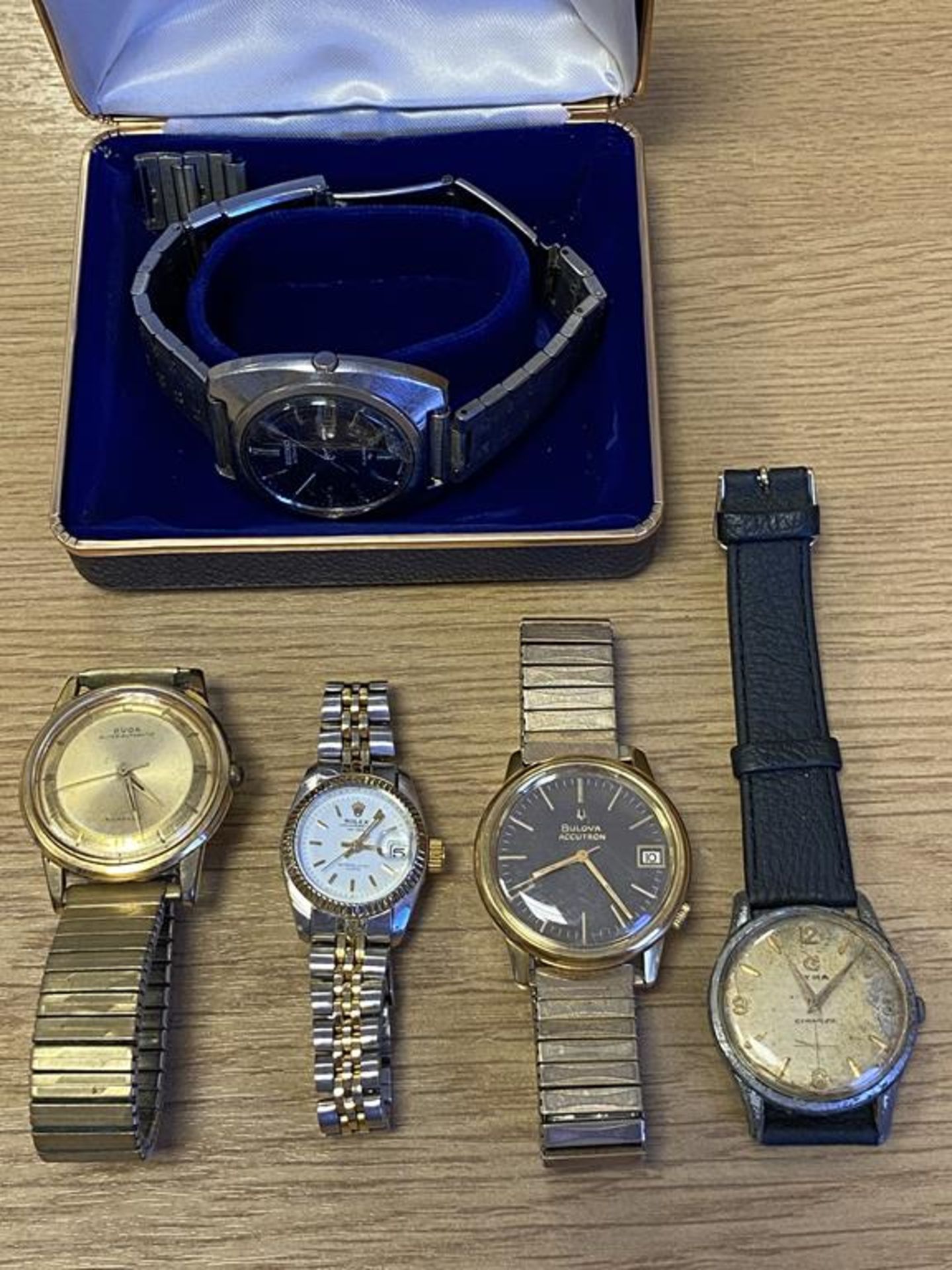 Bulova Accutron Gents Wrist Watch and others marked; Guda Automatic Cyma (Cymaflex) and Seiko Automa - Image 2 of 3