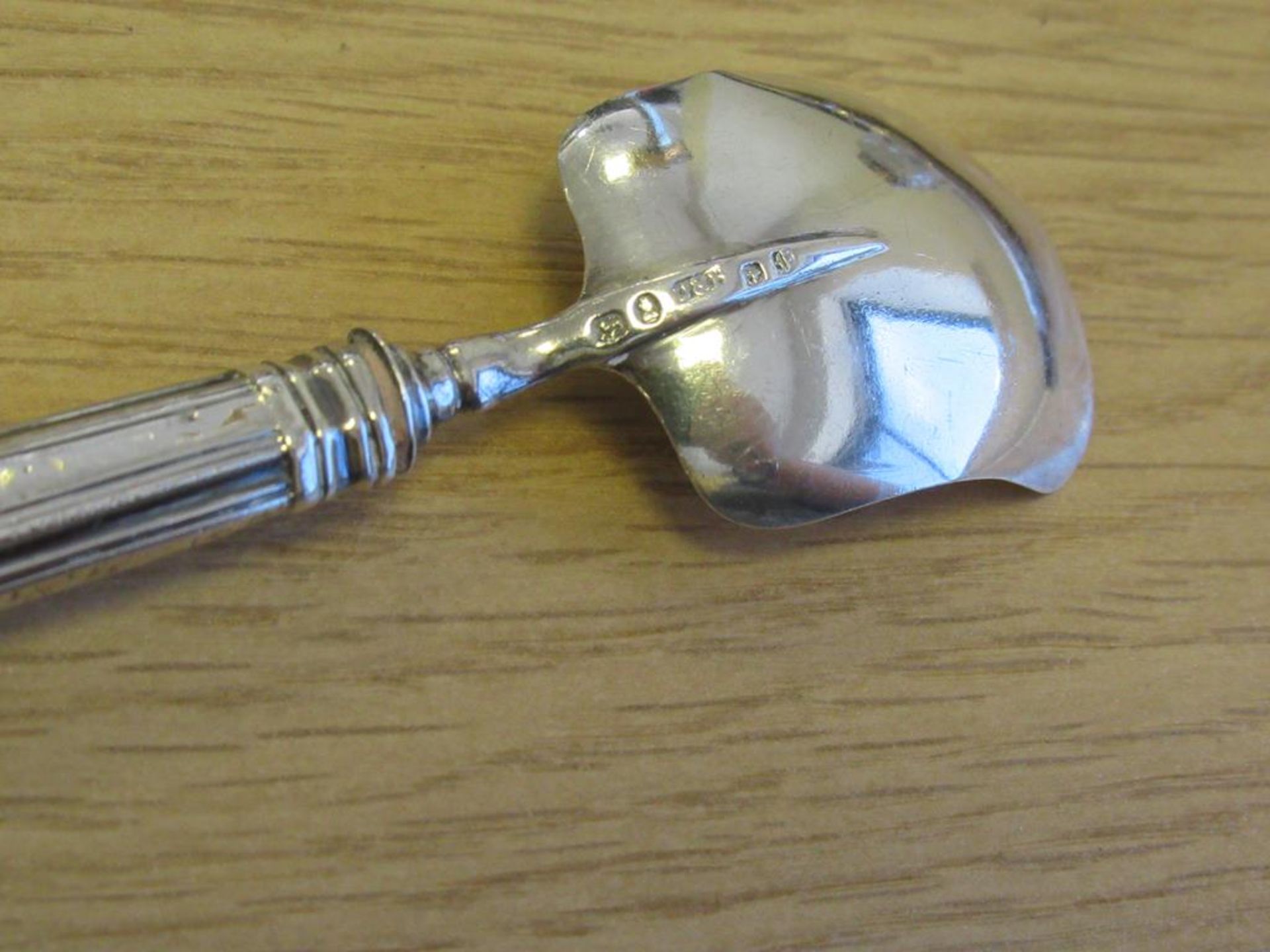 Georgian Hallmarked Silver Caddy Spoon, Silver Vase Birmingham 1921, TortoiseshellMirror Birmingham - Image 4 of 6