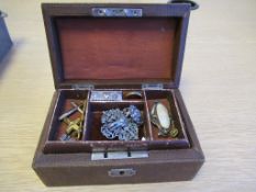 Hallmarked Silver Brooch Birmingham 1902 and Various Antique Brooches, Chains, Crosses etc