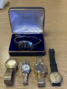 Bulova Accutron Gents Wrist Watch and others marked; Guda Automatic Cyma (Cymaflex) and Seiko Automa