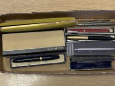 Writing Collectables, Parker 'Flight 45' and other Parker Pens, S Mordan White Metal Pencil, Waterma