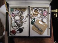 Heavy Silver CZ Wrist Watch, Various Silver Rings etc