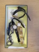 Vintage Watches Marked: Rotary, Accurist, Must de Cartier, Lounges, Gucci, 2 x Ladies Cocktail Watch
