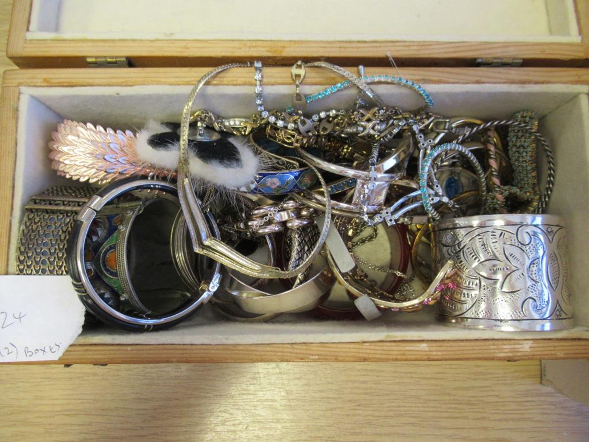 2 x Boxes of Costume Jewellery including a Cloinsonne Bracelet etc - Image 3 of 4