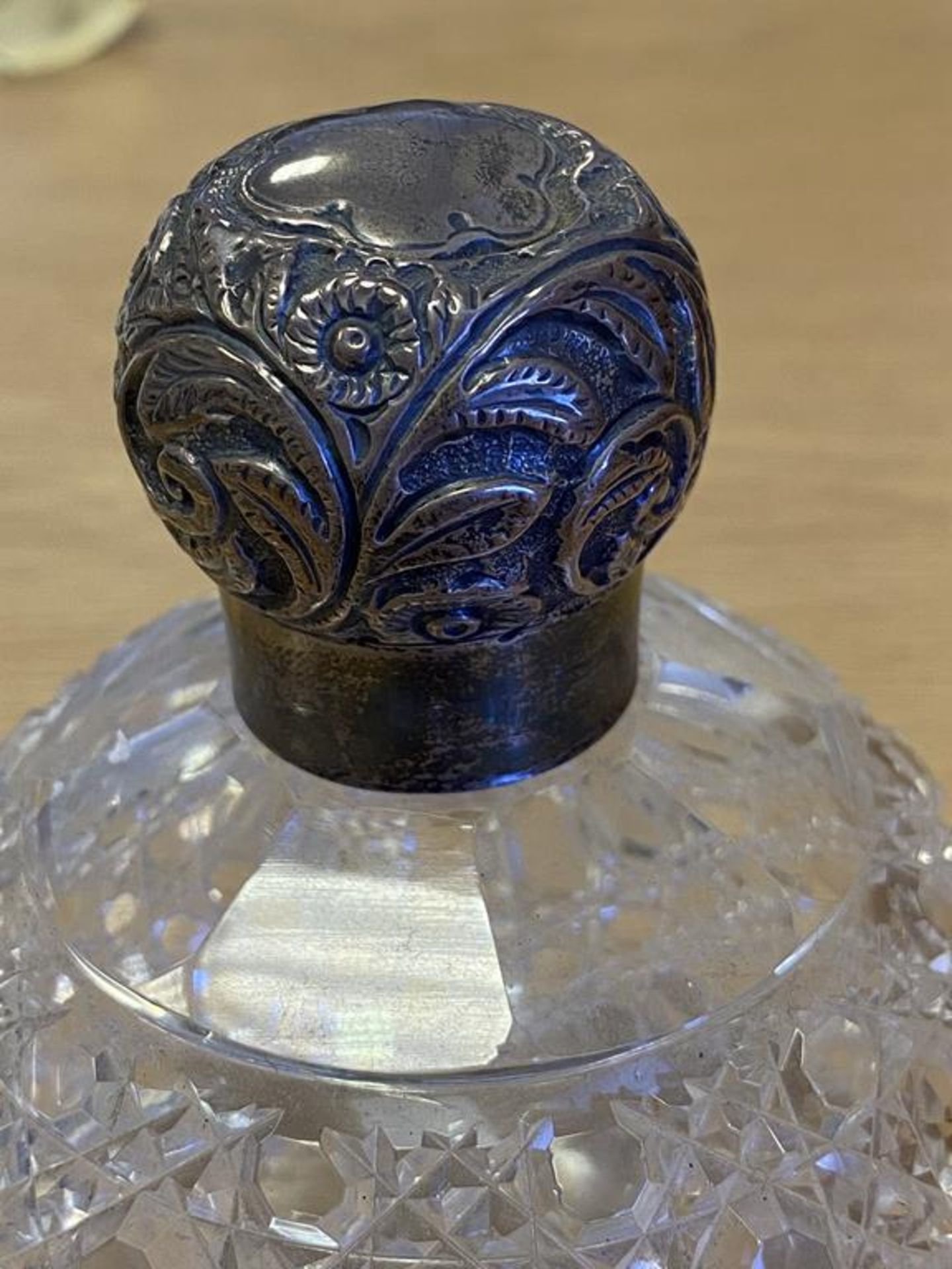 Silver Cut Glass Scent Bottle, Birmingham 1899 - Image 2 of 2