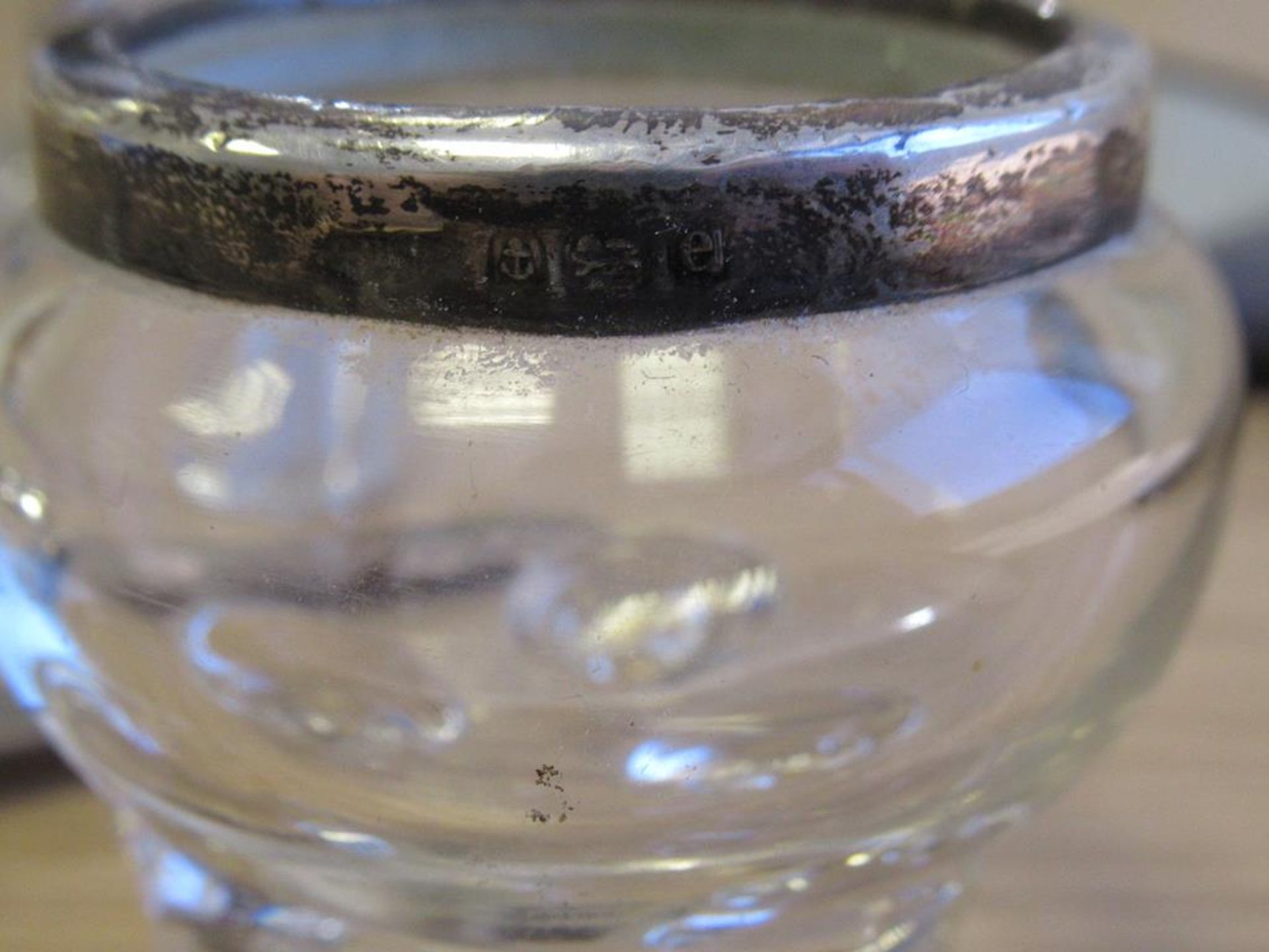 Georgian Hallmarked Silver Caddy Spoon, Silver Vase Birmingham 1921, TortoiseshellMirror Birmingham - Image 5 of 6