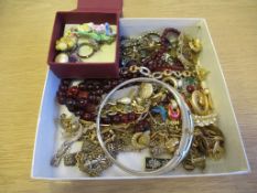 Vintage Costume Jewellery to include items marked Napier, Trifari, Sara Gov, A large Pendant marked