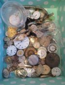 Extensive collection of Watch Dials, Movements etc Including: Rolco Tudor, Buren, Waltham, rone, eta