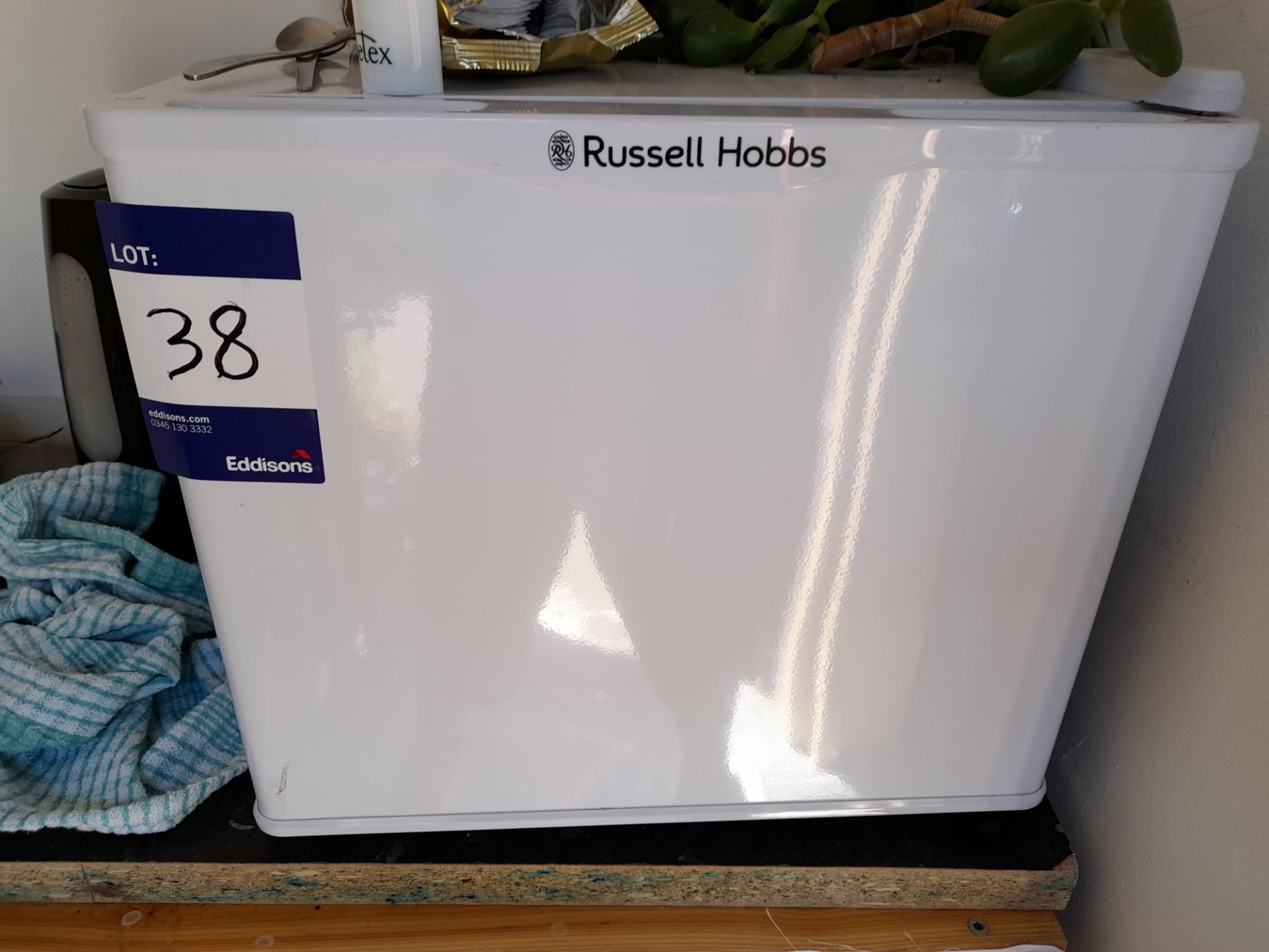 Russell Hobbs refrigerator, and unbadged microwave
