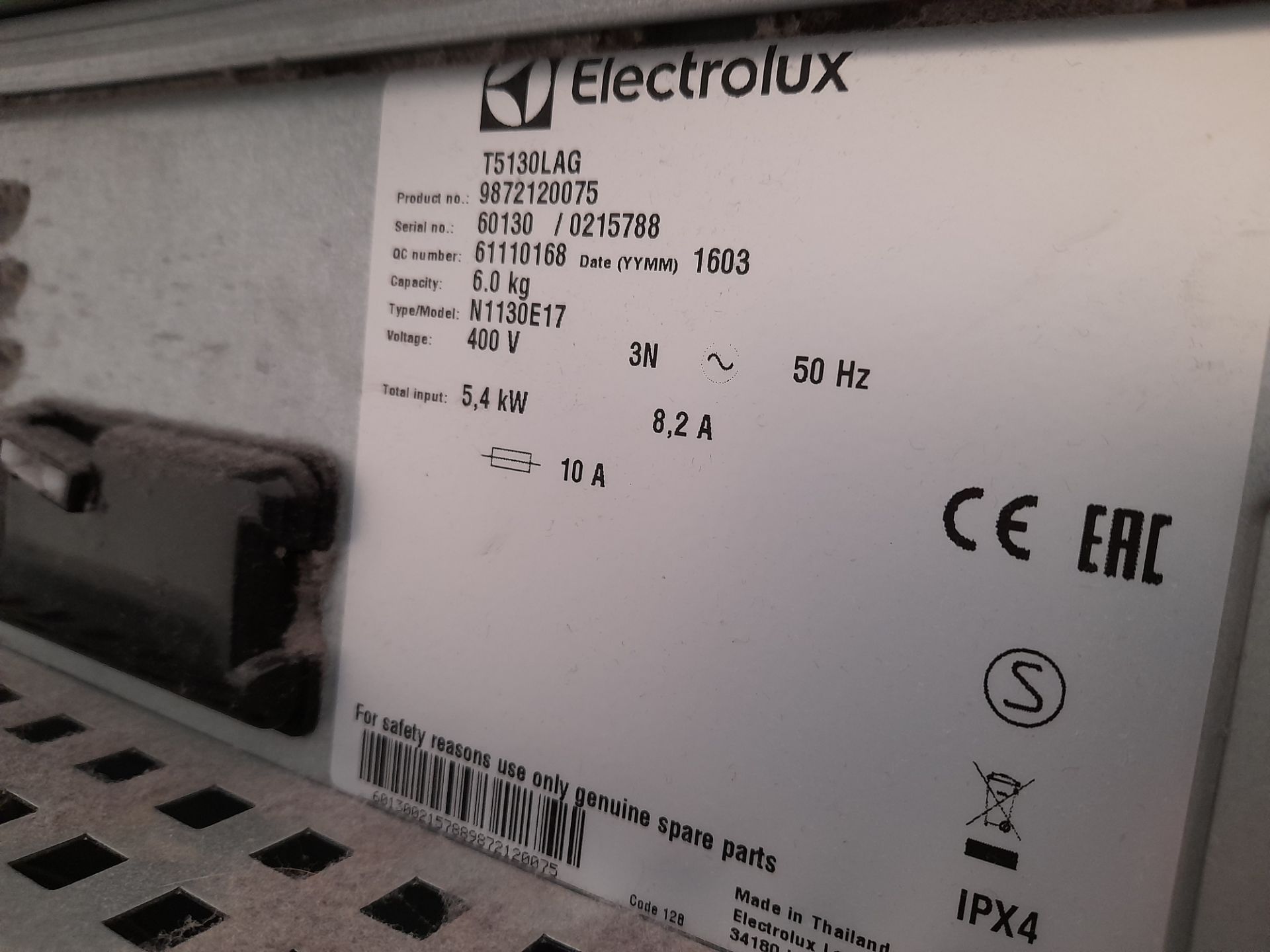 Electrolux Lagoon T5130 commercial condenser tumbl - Image 6 of 9