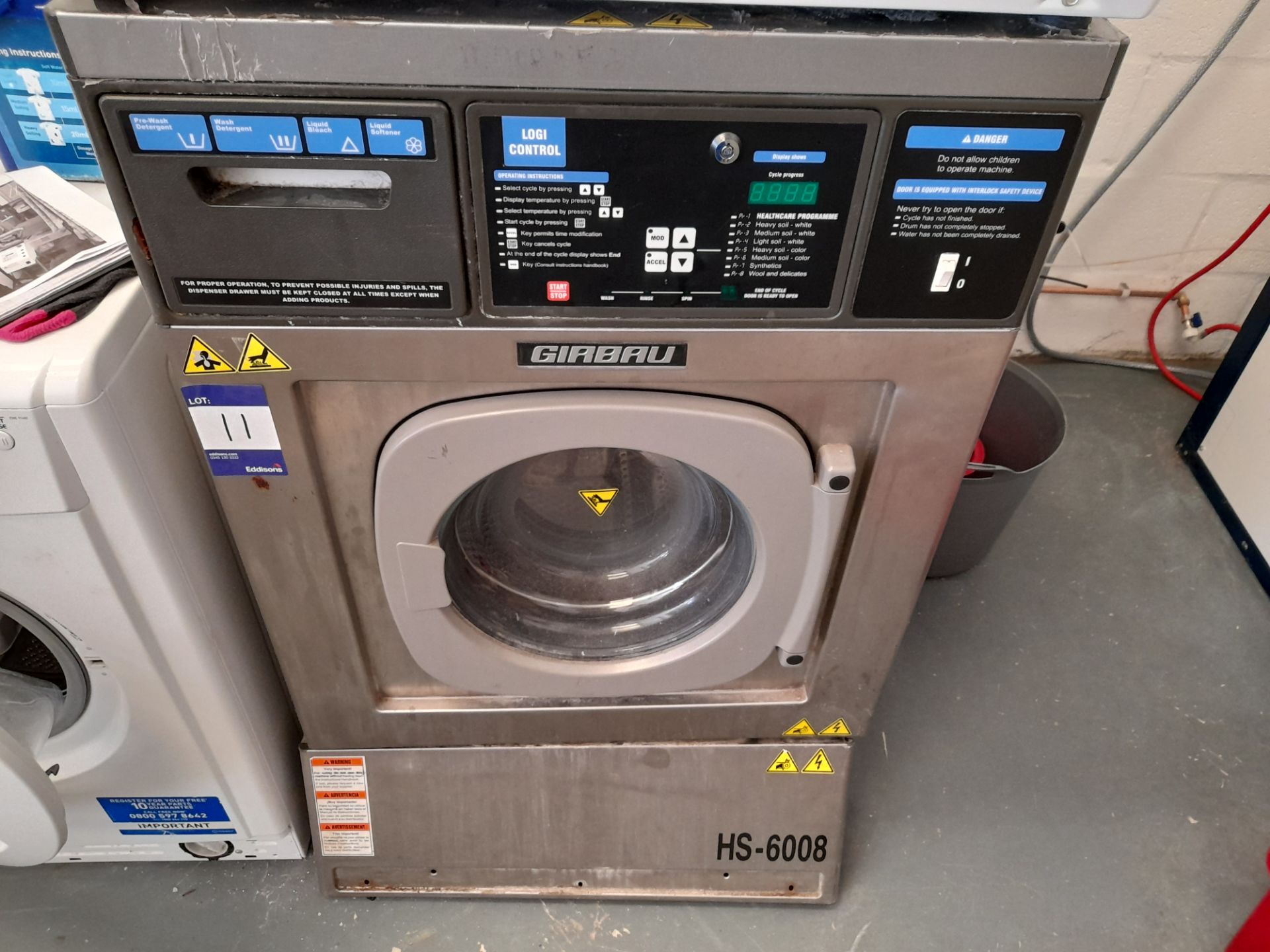 Girbau HS-6008 commercial industrial washing machine (Serial Number: 2085005, Year: 2009,