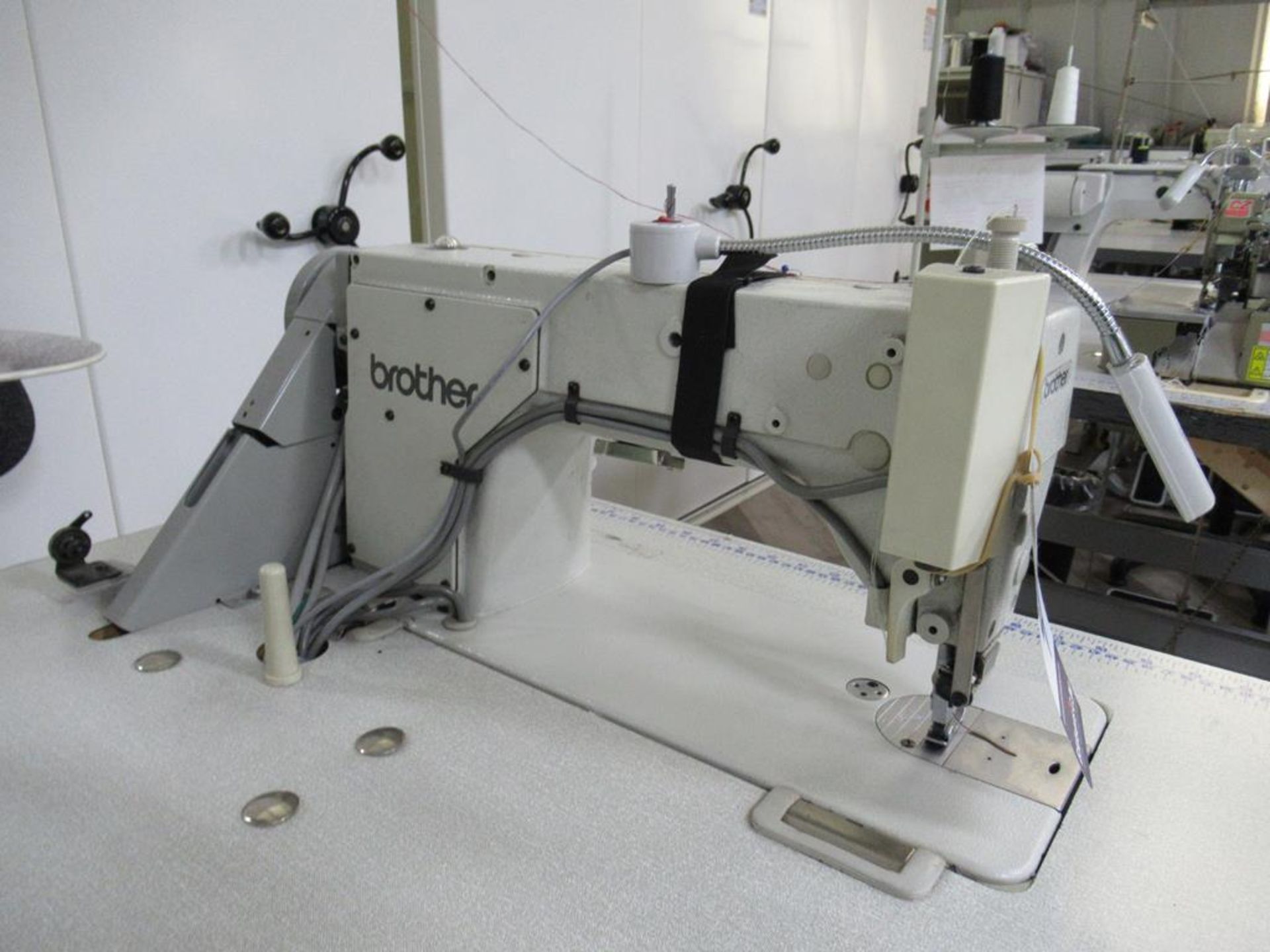 A Brother Exedra DB2-B737-413 Single Needle Straight Stitcher Complete with Table - Image 5 of 6