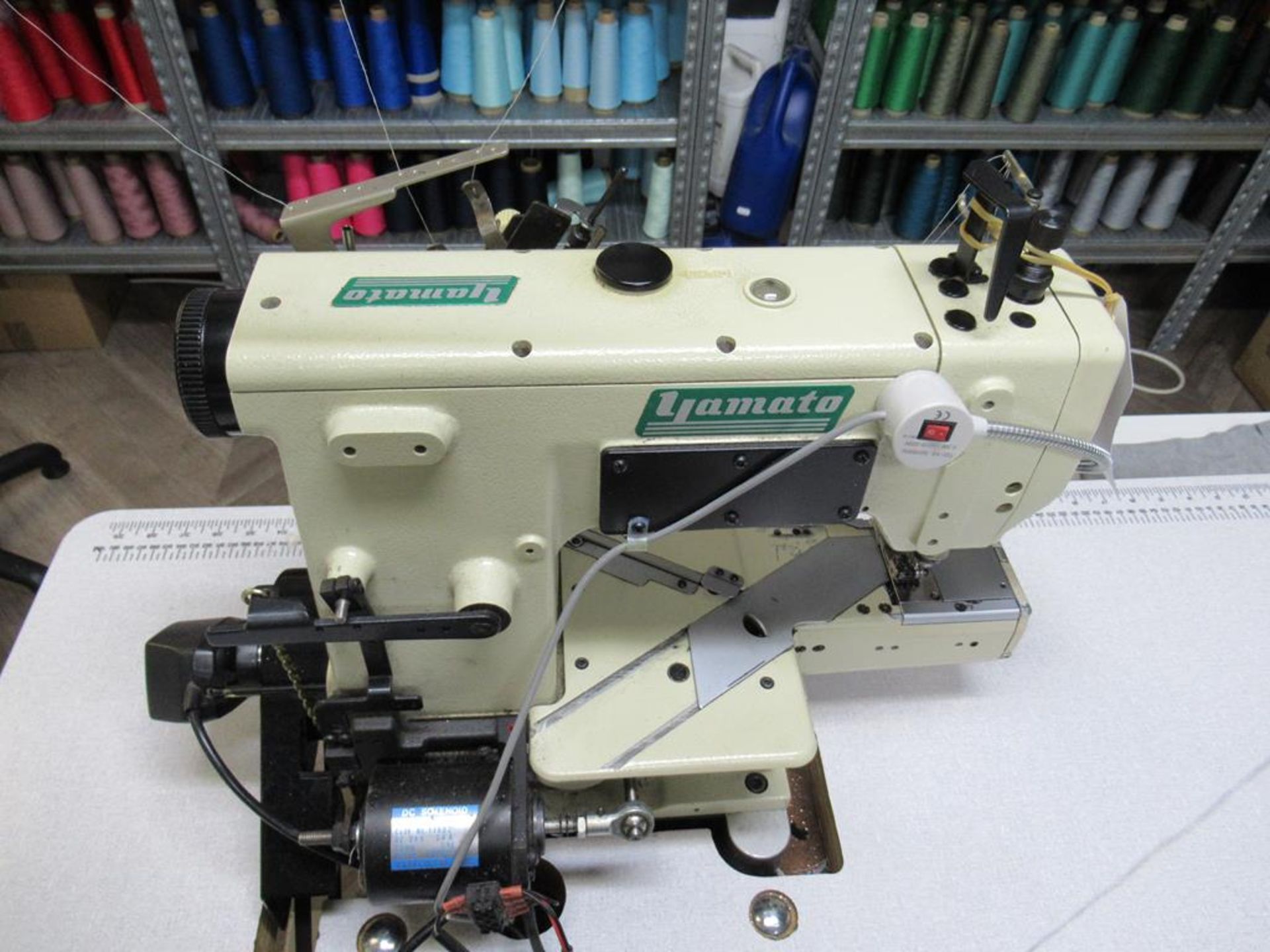 A Yamato VC-2730-15GM 3 Needle Top and Bottom Cover stitch Industrial Sewing Machine with Thread Tri - Image 4 of 5
