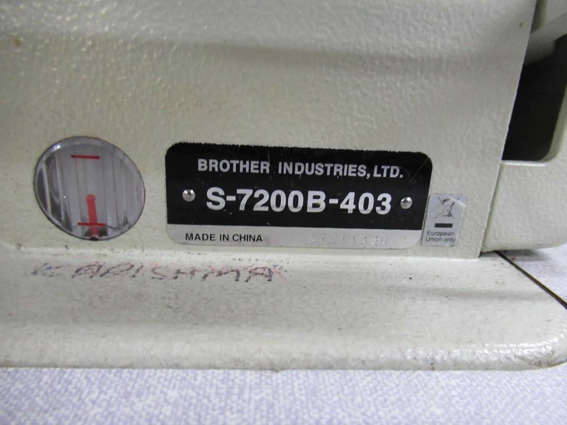 A Brother S-7200B- 403 Single Needle Direct Drive Straight Stitch Sewing Machine with Electronic Fee - Image 3 of 5