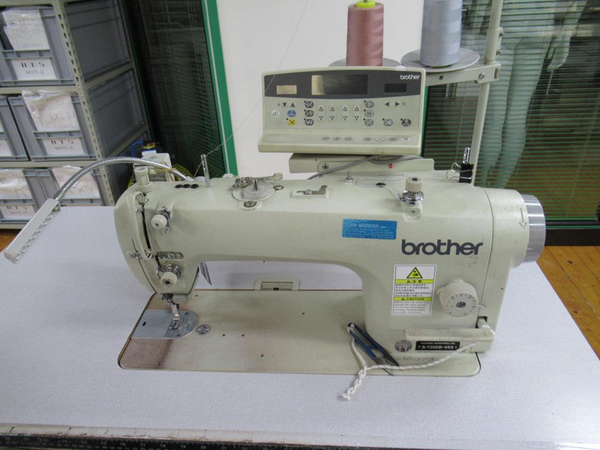 A Brother S-7200B- 403 Single Needle Direct Drive Straight Stitch Sewing Machine with Electronic Fee - Image 2 of 5