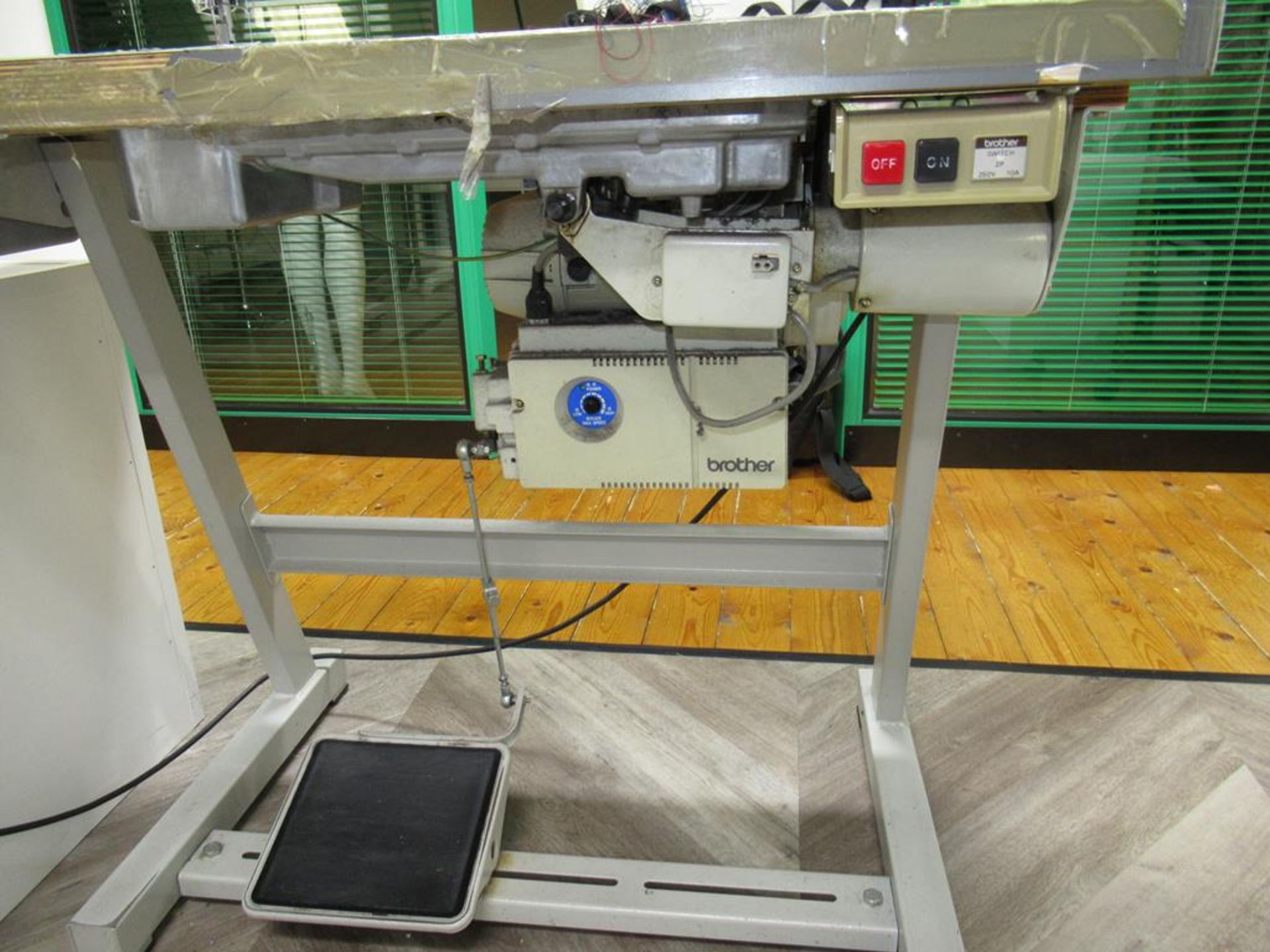 A Brother DBZ-B737-413 Single Needle Straight Stitcher complete with Table - Image 5 of 5