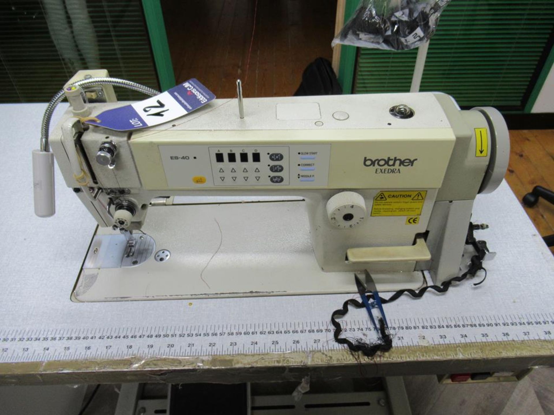 A Brother DBZ-B737-413 Single Needle Straight Stitcher complete with Table - Image 2 of 5