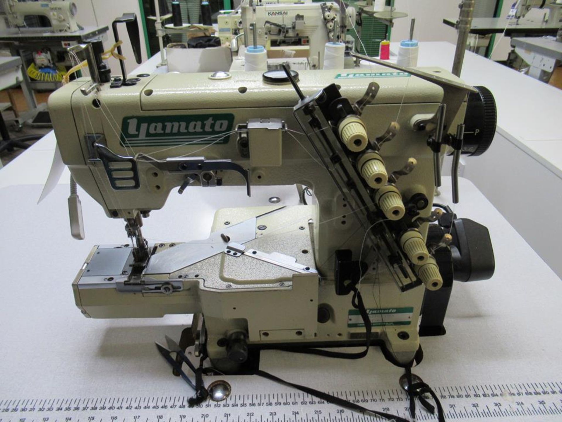 A Yamato VC-2730-15GM 3 Needle Top and Bottom Cover stitch Industrial Sewing Machine with Thread Tri - Image 2 of 5