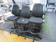 3 x Office High Chairs