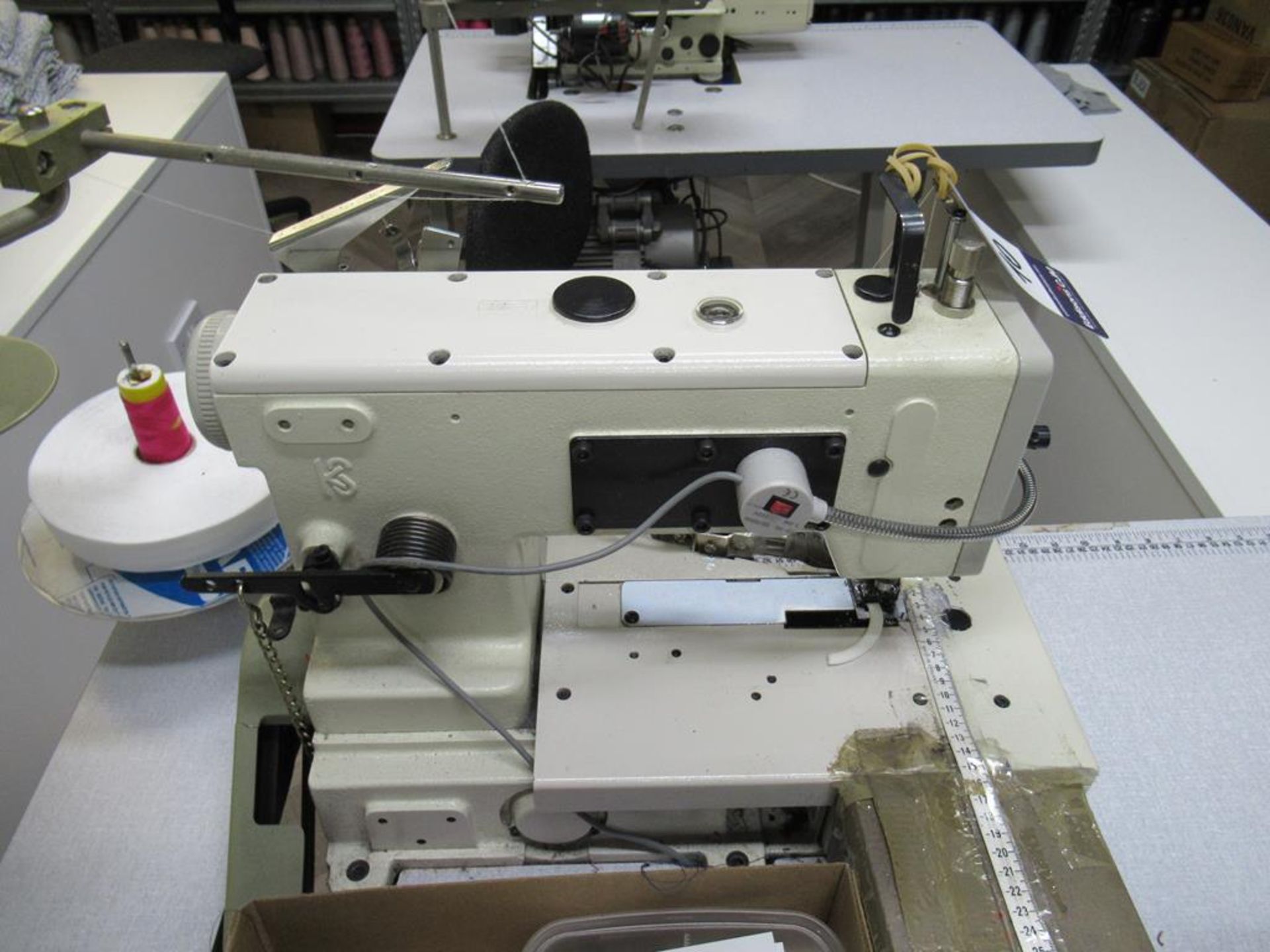 A Kansai Special WX-8803D 3 Needle Top and Bottom Cover Stitch Industrial Sewing Machine complete wi - Image 5 of 5