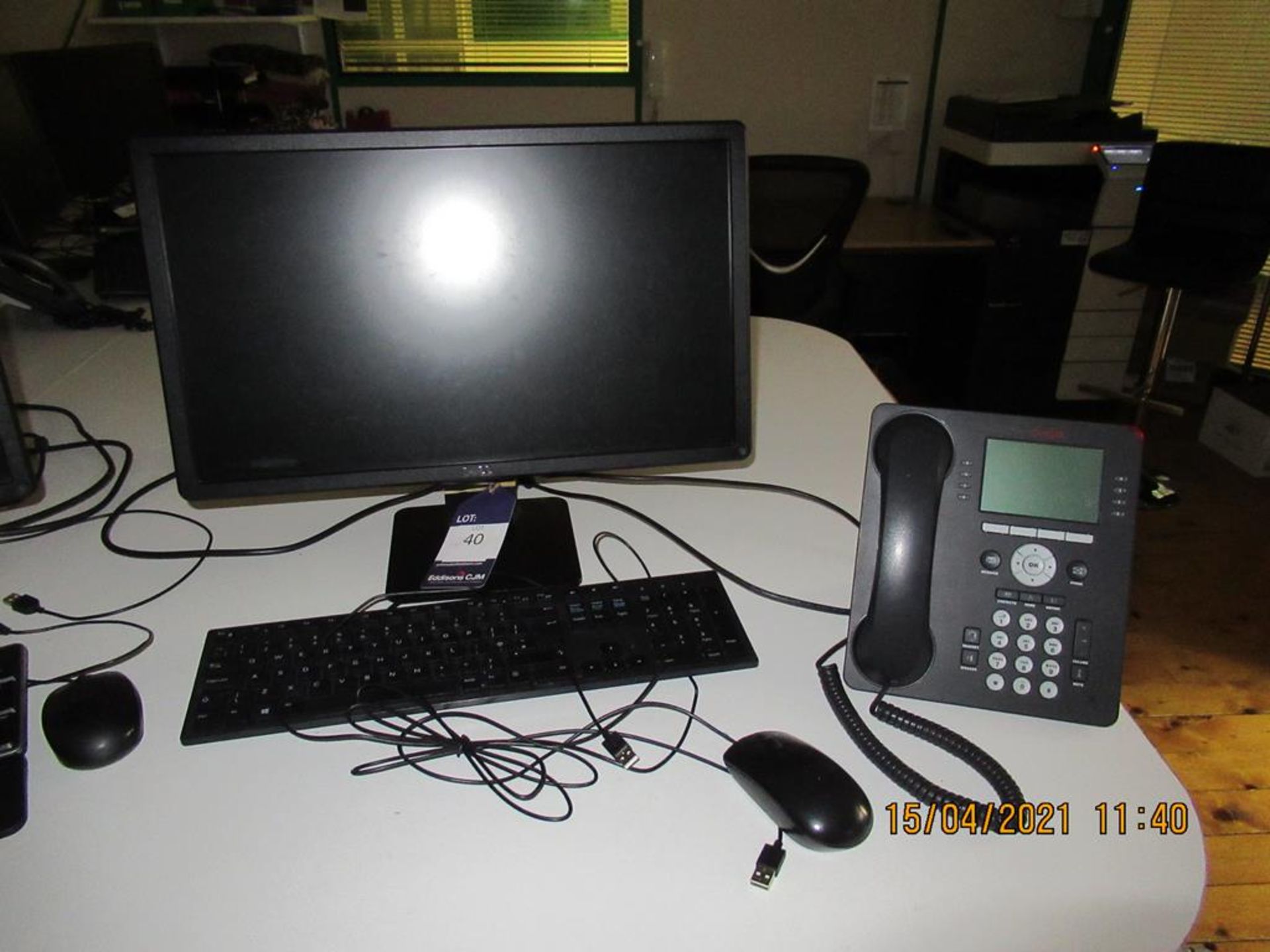 2x Dell Flat Screen Monitors, 2x Keyboards, Mouse - Image 2 of 3