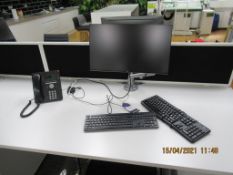 2x Dell Flat Screen Monitors with Keyboards, Mouses Monitor Stands Included